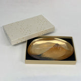 Glass Tray – Akafujiuji (Gold Leaf)