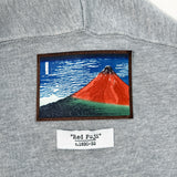 Hokusai Seto Emblem Zip-up Hoodie - Akafuji | Gray