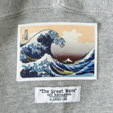 Hokusai Seto Emblem Zip-up Hoodie - Namiura | Gray