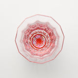 Kaleidoscope Glass Stone Wall Red top view