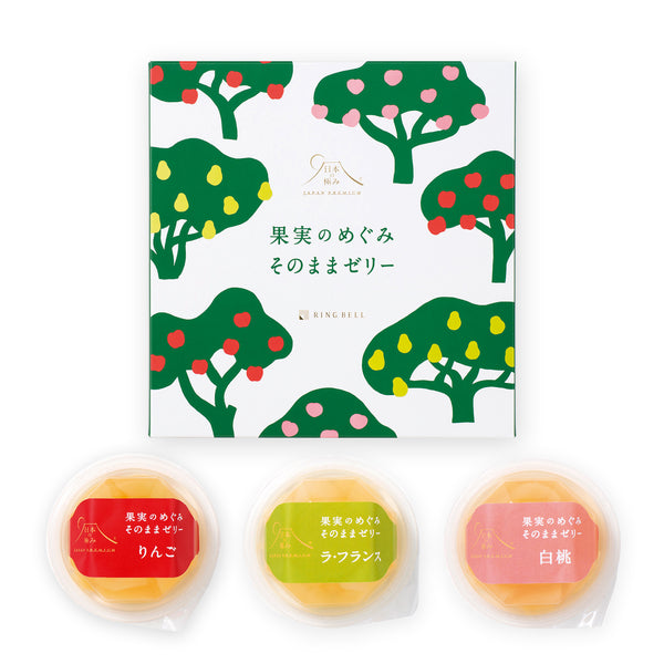 Juicy Fruity Jelly 
Kajitsu no Megumi Sonomama Jelly 4 pcs