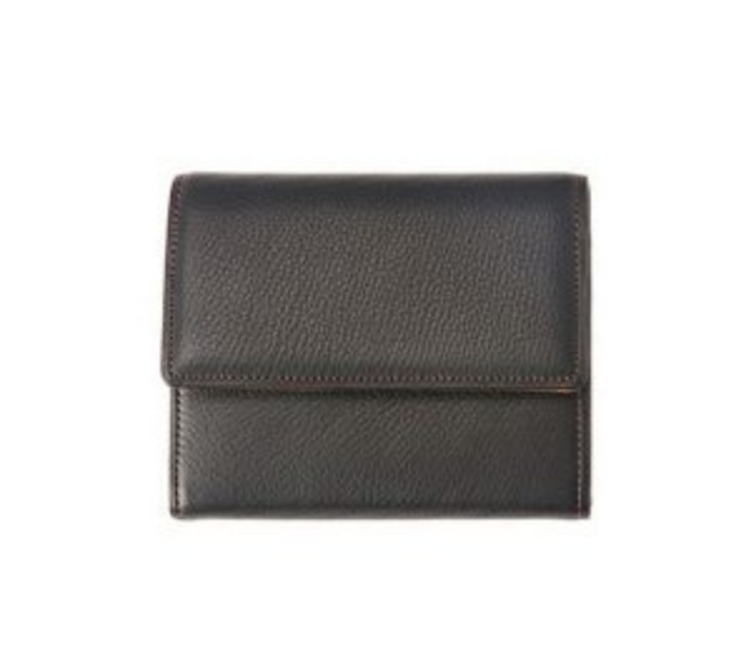 Silky Kip Cow Leather Compact Wallet w/ Honeycell