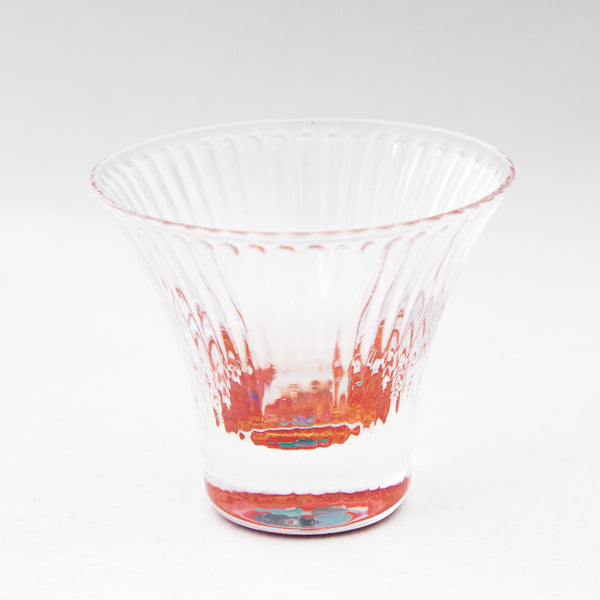 Sake Glass Gold Sakura Red
