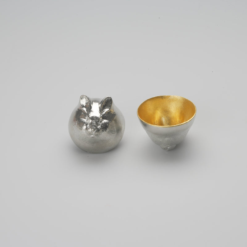 Oriental Zodiac Sake Cup Gold Rabbit